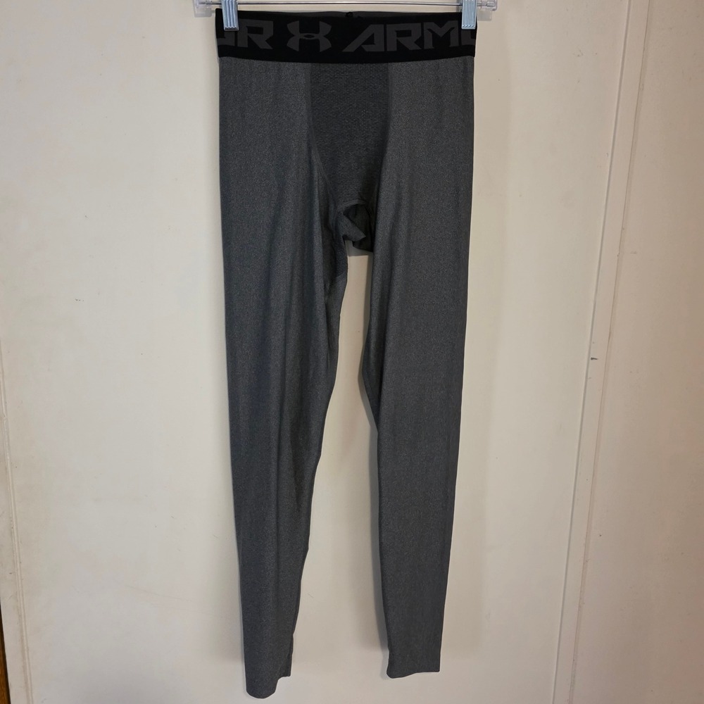 Under Armour Mens Compression Leggings Size Small Gray HeatGear Base Layer Pants